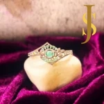 Rhodium Plated American Diamond Statement Openable Crystal Mint Bracelet