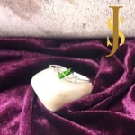 Rhodium Plated American Diamond Elegant Openable Crystal Green Bracelet design