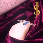 Rhodium Plated American Diamond Elegant Openable Crystal Blue Bracelet design