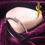 Rhodium Plated American Diamond Openable Pearl Bracelet