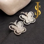 Rhodium Plated Butterfly Earring