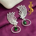 Rhodium Plated American Diamond Radiance Statement Earrings