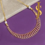 Antique Gold CZ Choker Set with Pink & Green Stone online jewellery