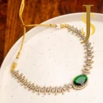 Elegant Emerald Radiance CZ Green Necklace