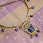 Regal Amethyst & Gold Traditional Necklace blue
