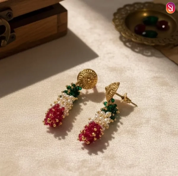 Antique Gold Royal Beads Mala Necklace Set