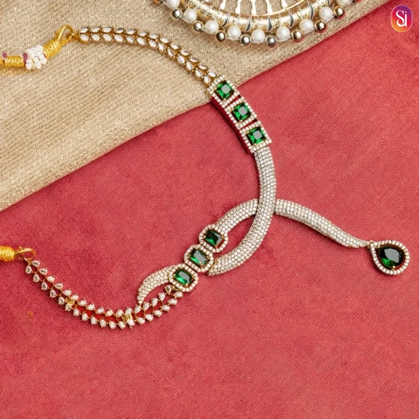 Emerald Crystal CZ Elegant Emerald Green Necklace