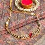 Royal Kundan Crystal Necklace Set with Ruby Accents