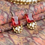 Royal Kundan Crystal Necklace Set with Green, Blue and Ruby Accents