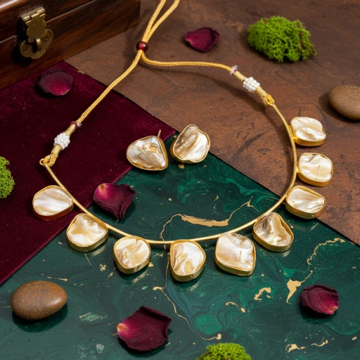 Sanaadhya Baroque Mother of Pearl Hasli Necklace