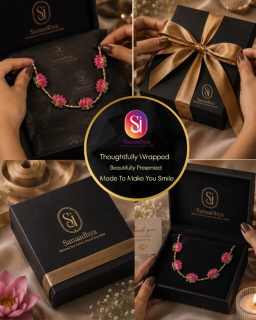 ✨ Thoughtfully wrapped. Beautifully presented. Made to make you smile. ✨
Because every Sanaadhya piece deserves a presentation as special as the jewellery itself. 🎁💫
From the first look to the final unboxing, we add a little extra love to every order. 💛
Shop your favourite pieces at www.sanaadhya.com 🛍️
#SanaadhyaJewels #ThoughtfullyWrapped #BeautifullyPresented #JewelleryWithLove #GiftWithLove MadeToMakeYouSmile IndianJewellery JewelleryGifting UnboxingLove