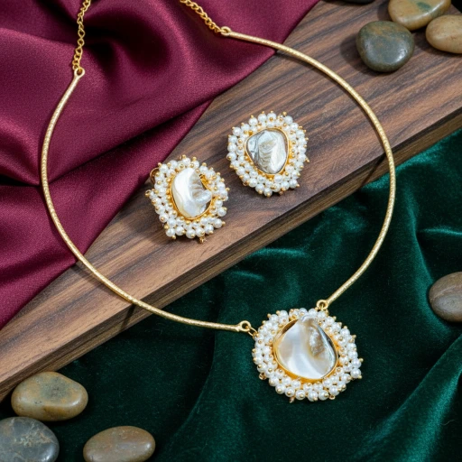 Sanaadhya Elegant Baroque Pearl Golden Hasli With Beads