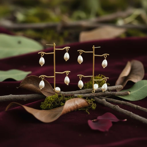 Sanaadhya Golden Pearl Tree Earrings